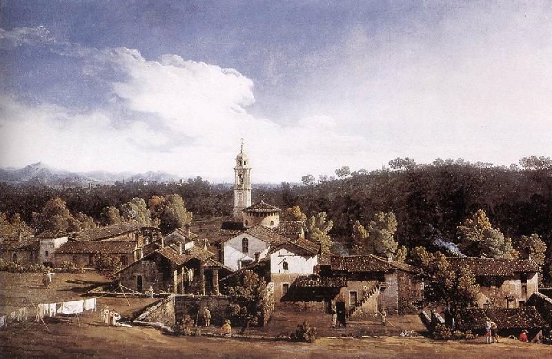 BELLOTTO, Bernardo View of Gazzada near Varese Sweden oil painting art